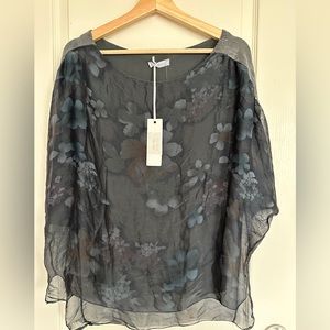 Dolce Ragazza NWT Silk & Sequin Kimono Top Size XS